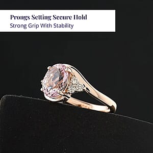 Certified & Appraised Luxoro AAA Pink Morganite and G-H I2 Diamond 2.25 ctw Ring in 10K Rose Gold (Size 9.0)