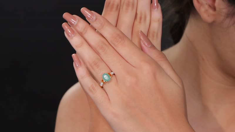 Grandidierite, Multi Gemstone Ring in 18K Vermeil YG Over Sterling Silver (Size 7.0) 2.15 Carat Total Weight