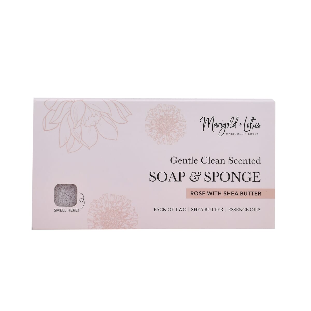 Marigold and Lotus 2 Pack Mixed Aroma 2 in 1 Soap Sponge with Rose and Shea Butter - Red image number 4