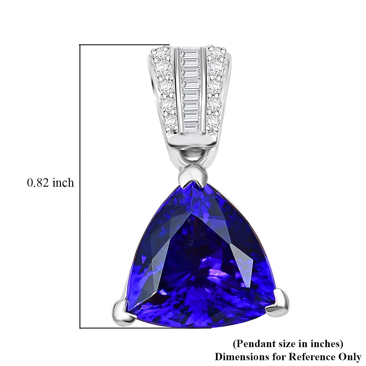 Certified & Appraised Rhapsody AAAA Tanzanite and E-F VS2 Diamond 4.33 ctw Statement Pendant in 950 Platinum
