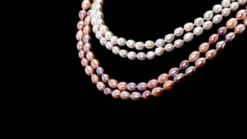 Doorbuster White Freshwater Pearl Necklace (36 Inches) in ION Plated YG Stainless Steel