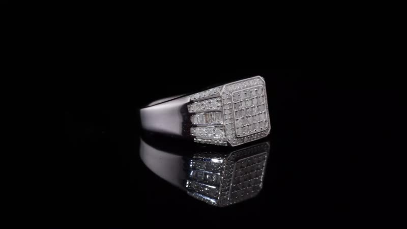 White Diamond Cluster Ring in Rhodium Over Sterling Silver (Size 9.0) 1.00 ctw