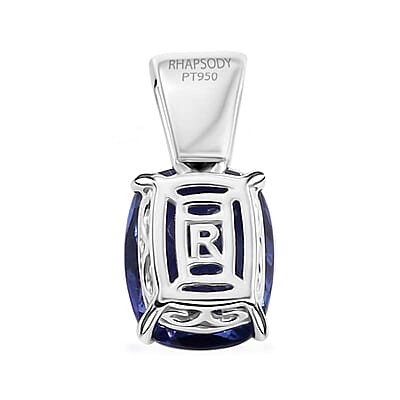 The Jennilee Certified & Appraised Rhapsody AAAA Tanzanite and E-F VS2 Diamond 3.95 ctw Statement Pendant in 950 Platinum