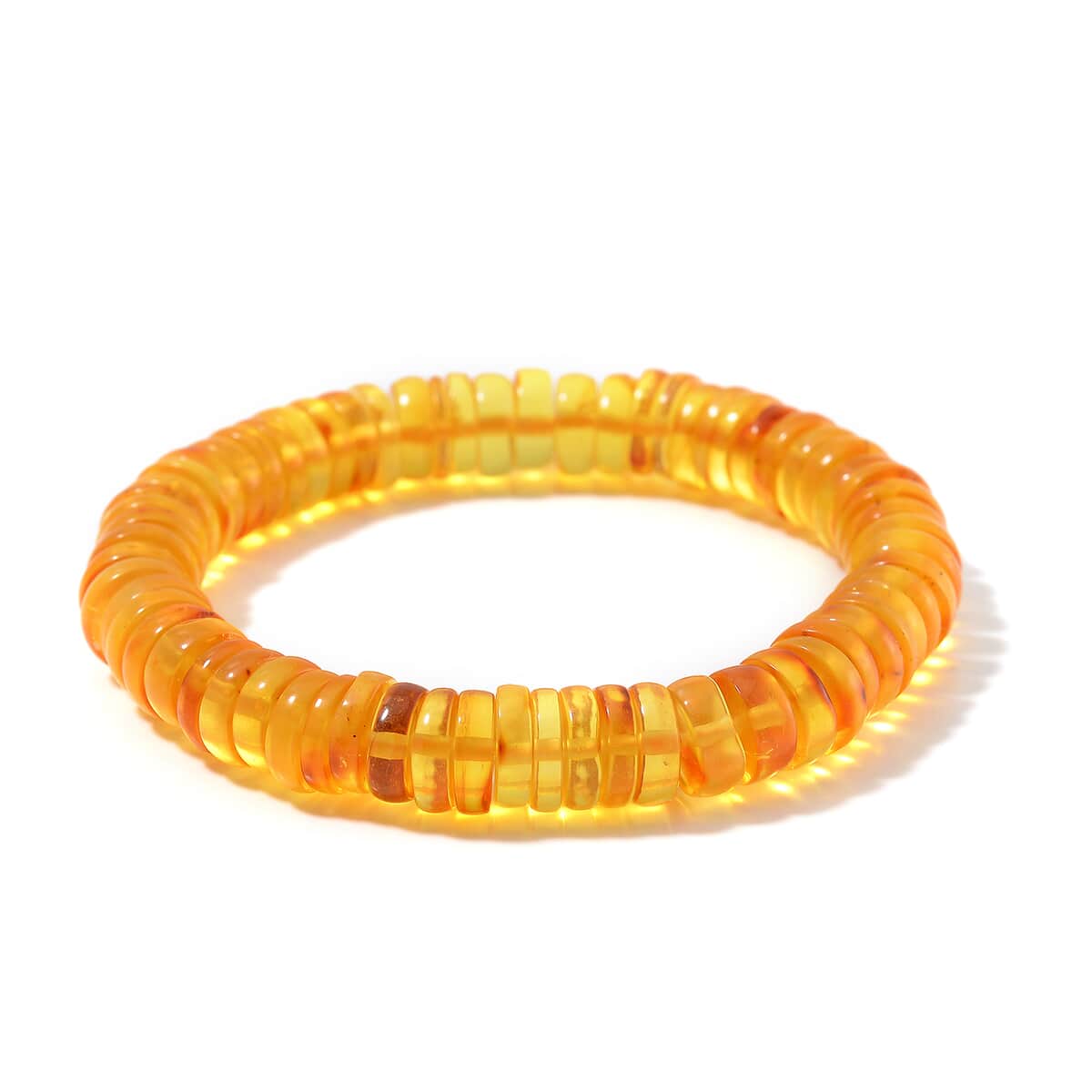 Baltic Amber Roundelle Stretch Bracelet image number 0