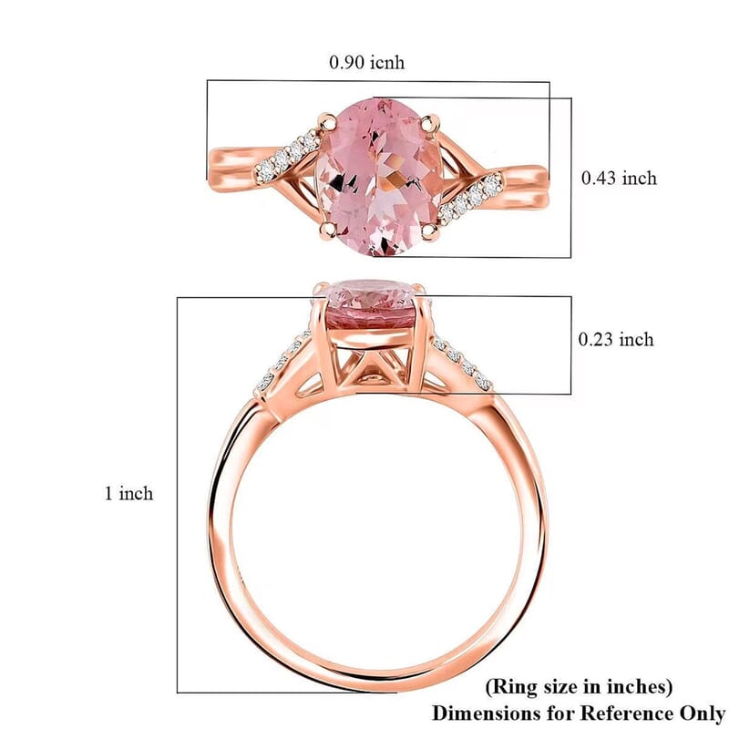 Certified & Appraised Luxoro AAA Pink Morganite and G-H I2 Diamond 2.50 ctw Ring in 10K Rose Gold (Size 10.0)