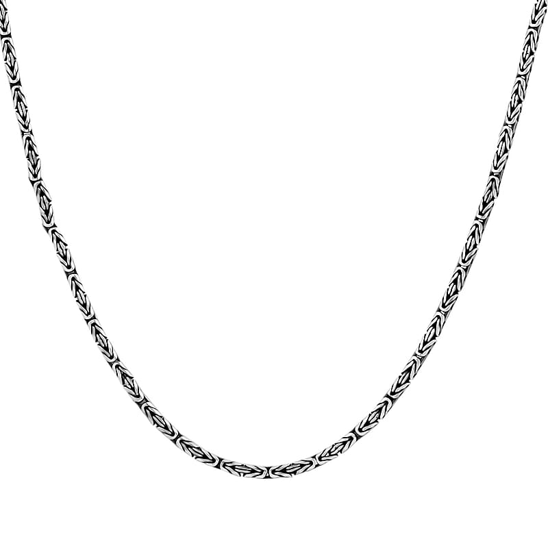 Bali Legacy 2.7mm Woven Necklace in Sterling Silver 21.75 Grams 18 Inches