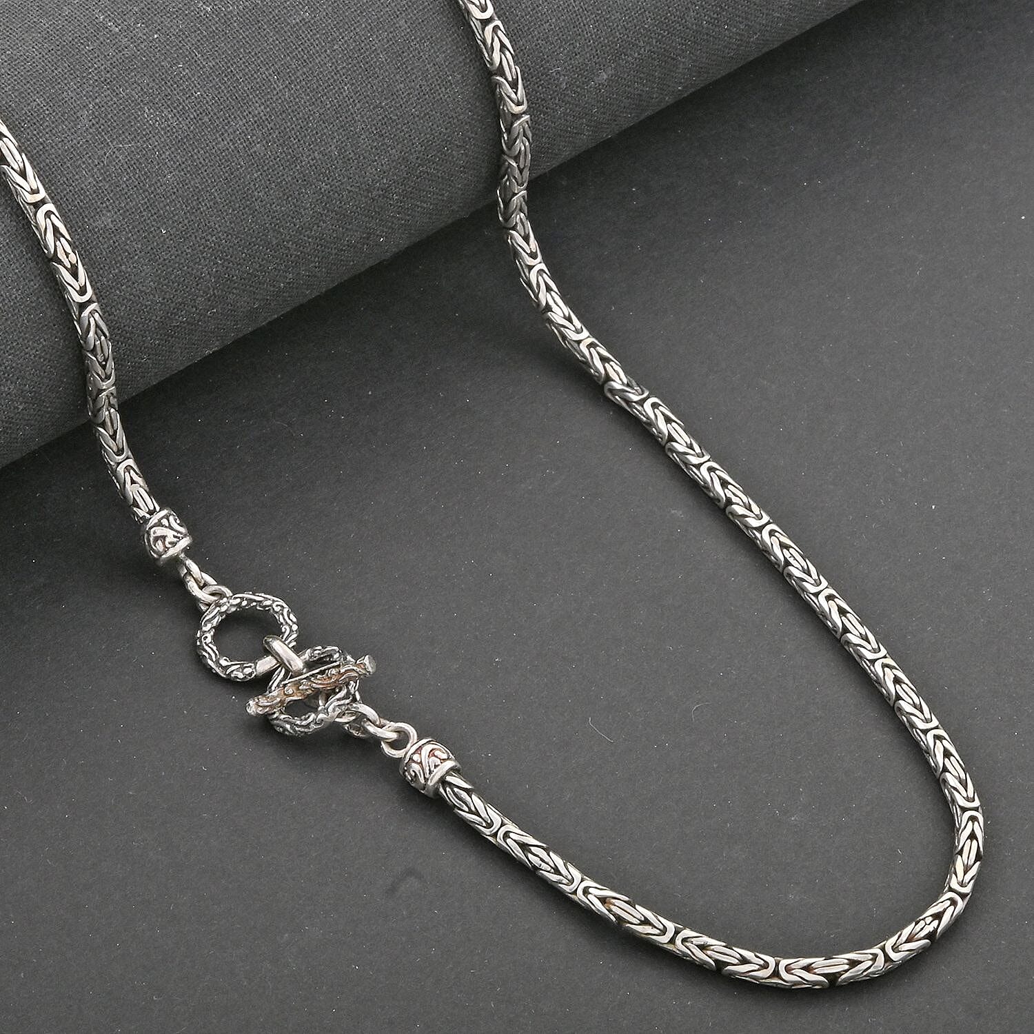 Bali Legacy 2.7mm Woven Necklace in Sterling Silver 21.75 Grams 18 Inches