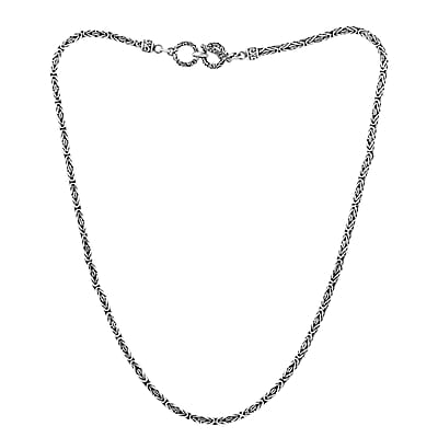 Bali Legacy 2.7mm Woven Necklace in Sterling Silver 21.75 Grams 18 Inches