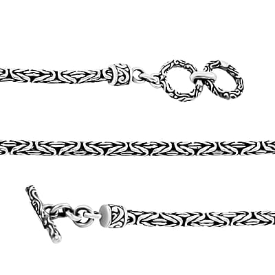 Bali Legacy 2.7mm Woven Necklace in Sterling Silver 21.75 Grams 18 Inches