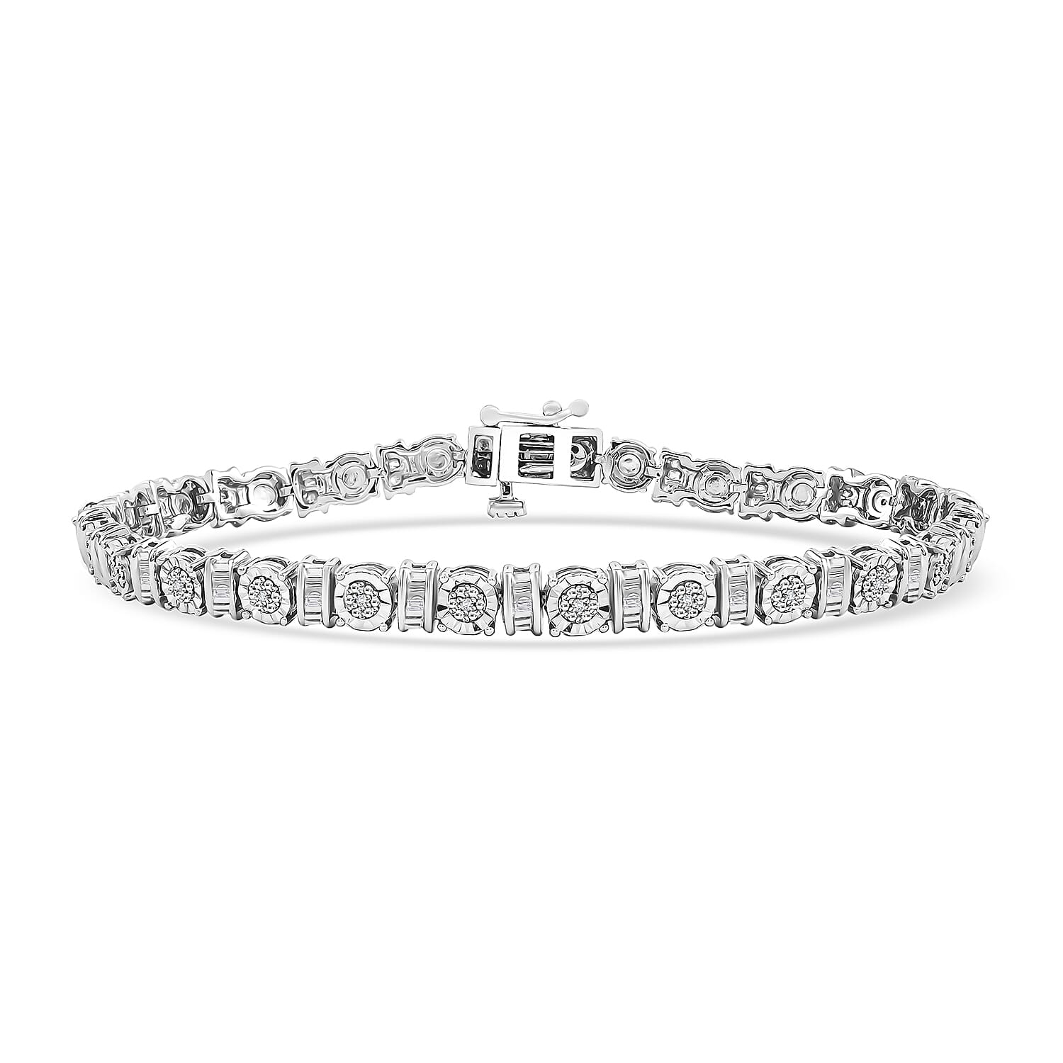 White Diamond 0.25 ctw Bracelet in Sterling Silver (7.50 In)
