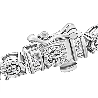 White Diamond 0.25 ctw Bracelet in Sterling Silver (7.50 In)