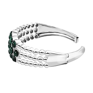 Karis African Malachite 16.40 ctw Cuff Bracelet in Platinum Bond (7.25 In)