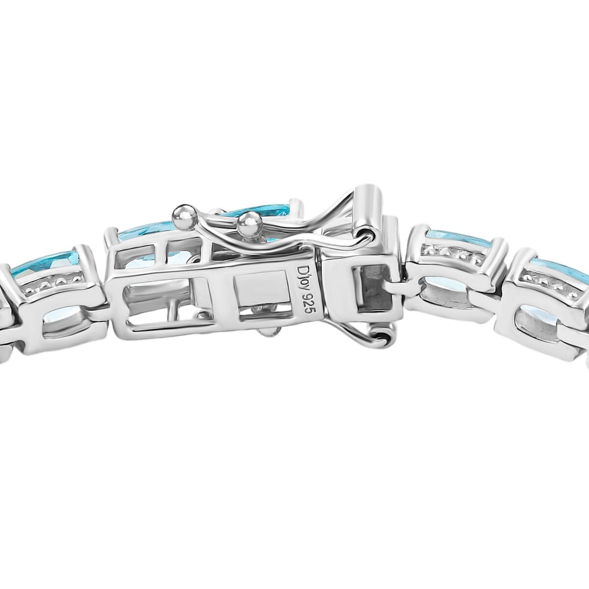 Betroka Blue Apatite 15.50 ctw Serenity Vine Bracelet in Rhodium Over Sterling Silver (8.00 In) image number 3