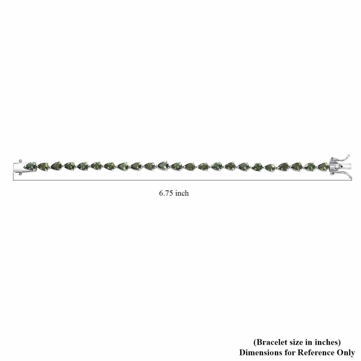 Natural Green Apatite 9.50 ctw Serenity Vine Bracelet in Rhodium Over Sterling Silver (6.50 In) image number 4