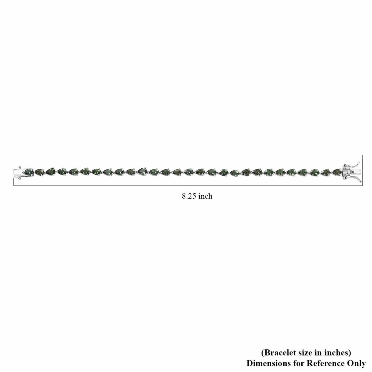 Natural Green Apatite 11.90 ctw Serenity Vine Bracelet in Rhodium Over Sterling Silver (8.00 In) image number 4