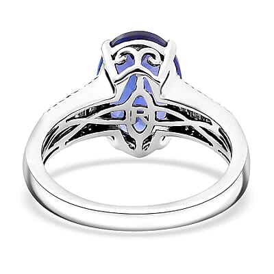 Rhapsody 950 Platinum AAAA Tanzanite, Diamond (E-F, VS2) (0.33 cts) Ring (Size 11.0) (6.10 g) 4.35 ctw