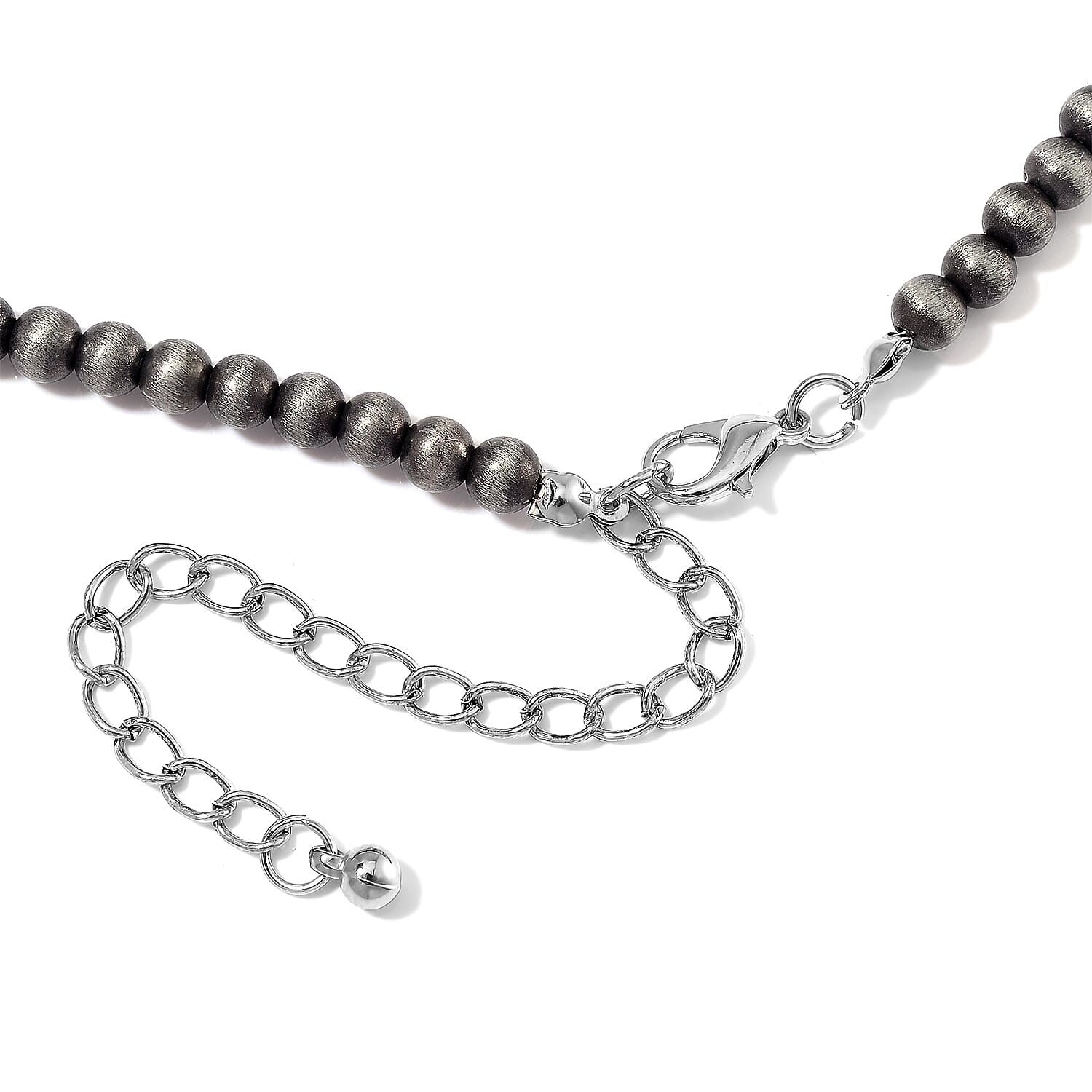 Blue Howlite and Resin 90.00 ctw Necklace 24-28 Inches in Silvertone