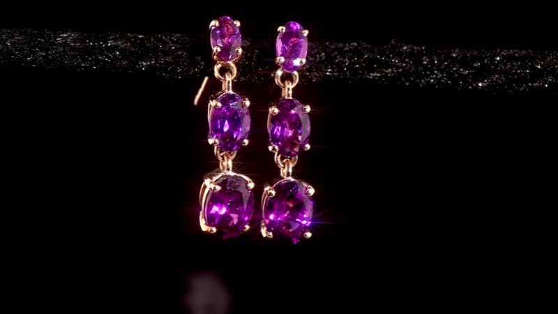 Certified & Appraised Luxoro AAA Radiant Ember Garnet 3.56 ctw Earrings in 10K Rose Gold