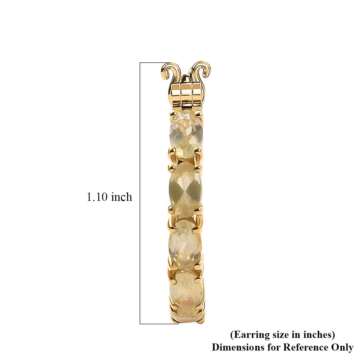 D'Joy Madagascar Yellow Apatite 2.75 ctw Serenity Vine Earrings in 18K Vermeil Yellow Gold Over Sterling Silver