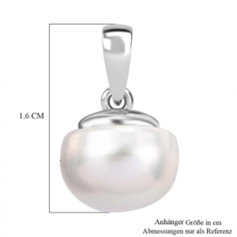 Freshwater Pearl 4.50 ctw Pendant in Platinum Over Sterling Silver
