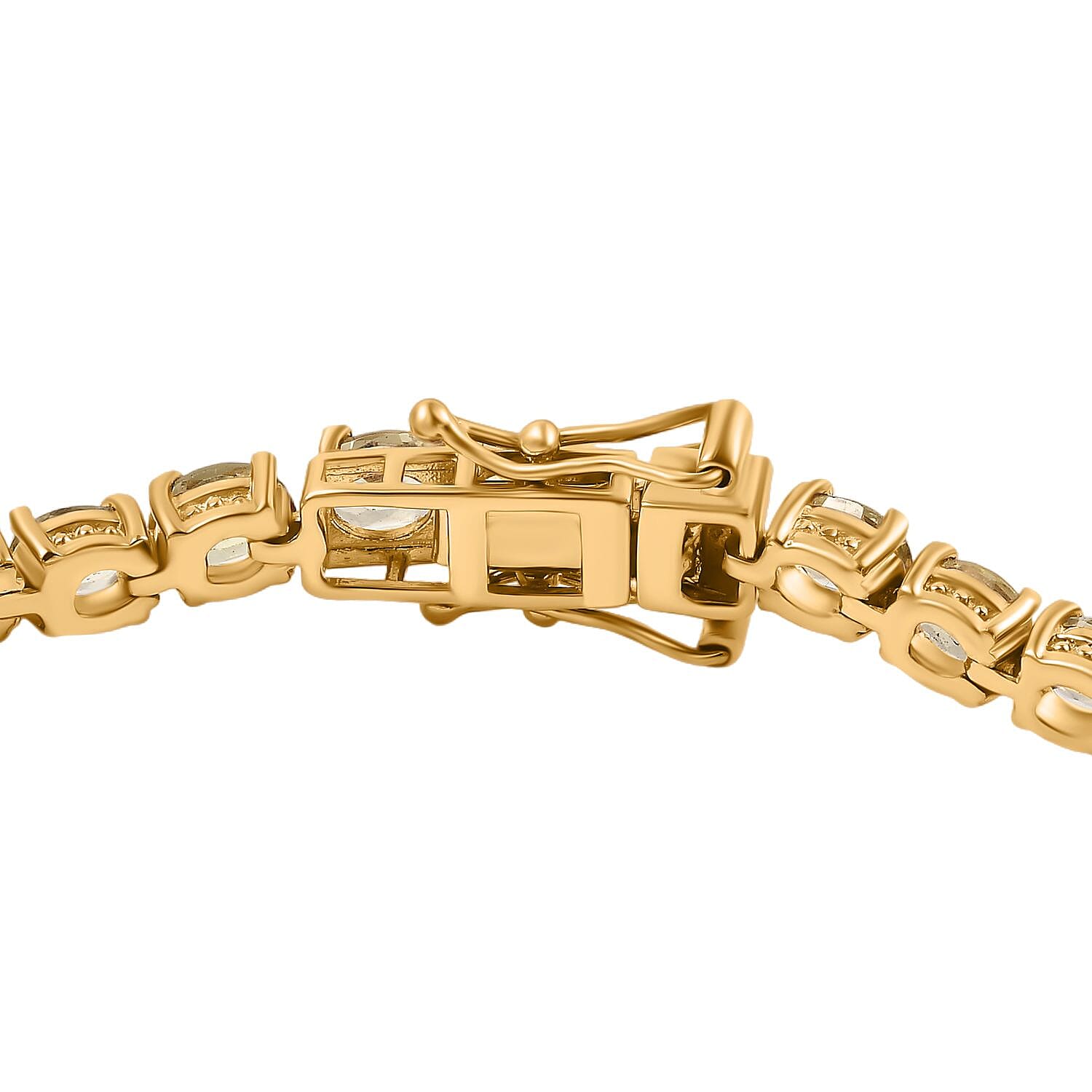 D'Joy Madagascar Yellow Apatite 9.60 ctw Serenity Vine Bracelet in 18K Vermeil Yellow Gold Over Sterling Silver (6.50 In)