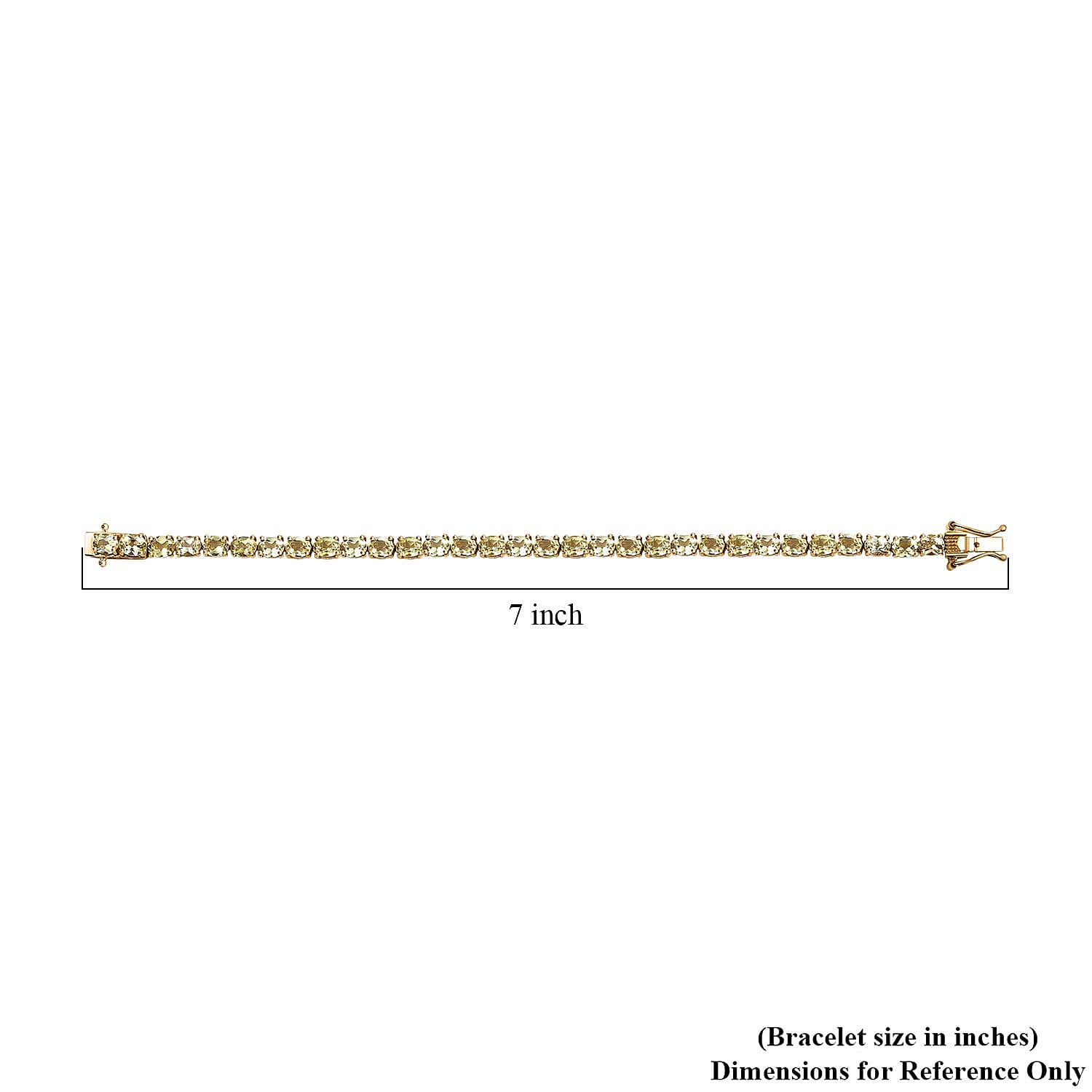 D'Joy Madagascar Yellow Apatite 9.60 ctw Serenity Vine Bracelet in 18K Vermeil Yellow Gold Over Sterling Silver (6.50 In)