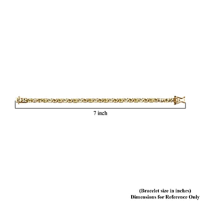 D'Joy Madagascar Yellow Apatite 9.60 ctw Serenity Vine Bracelet in 18K Vermeil Yellow Gold Over Sterling Silver (6.50 In)