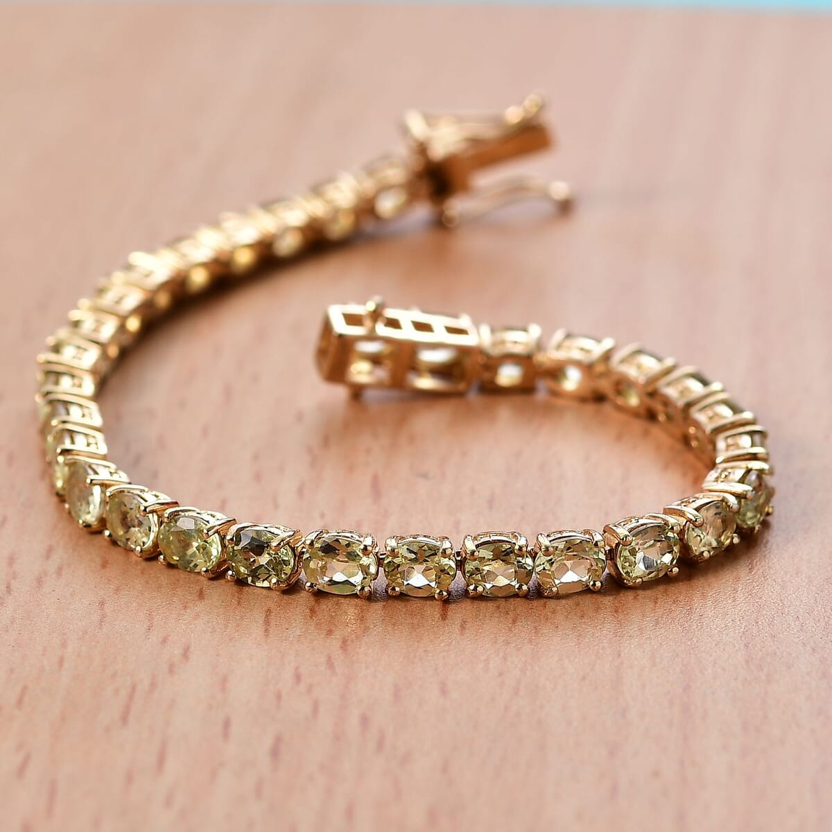 Madagascar Yellow Apatite 11.80 ctw Serenity Vine Bracelet in 18K Vermeil Yellow Gold Over Sterling Silver (8.00 In) image number 1