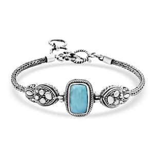 Bali Legacy Larimar 5.65 ctw Bracelet in Sterling Silver (7.00 In)