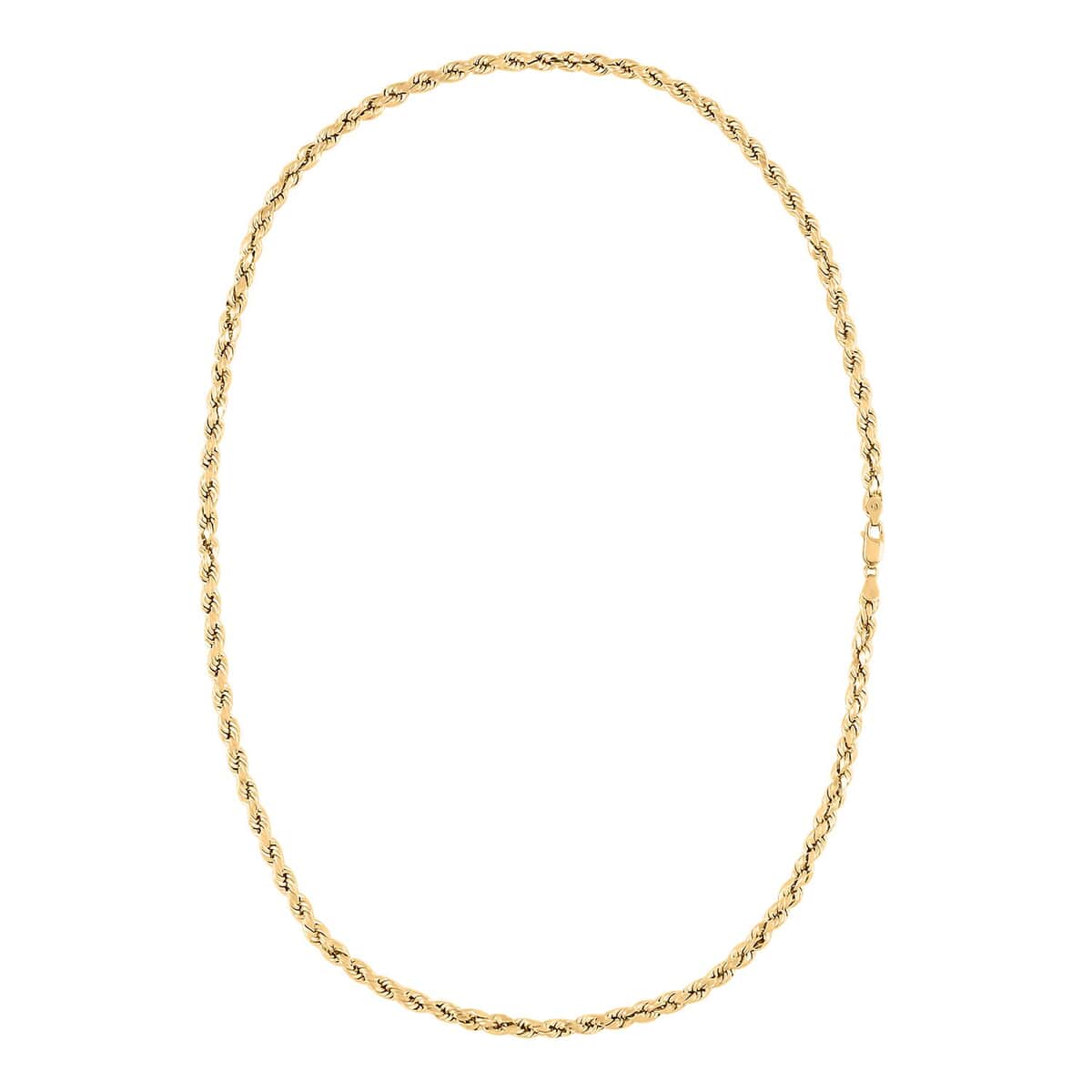 5mm Rope Chain Necklace in 10K Yellow Gold 9.90 Grams 24 Inches image number 3