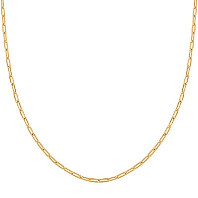 Italian Power Chain Necklace in 14K Yellow Gold Over Sterling Silver 40.30 Grams 18 Inches