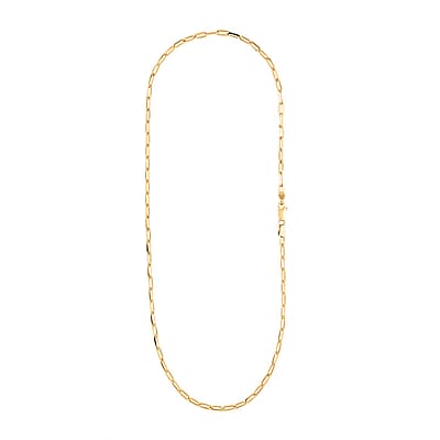 Italian Power Chain Necklace in 14K Yellow Gold Over Sterling Silver 40.30 Grams 18 Inches