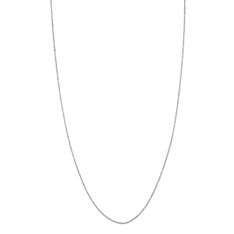 Italian 3 Row Cable Chain Necklace in Rhodium Over Sterling Silver 5.40 Grams 18 Inches