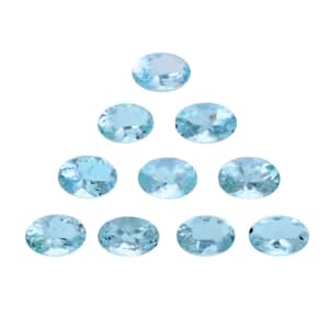 Sao Do Mingo Aquamarine Set of 10 (Ovl 6x4 mm) 5.00 ctw