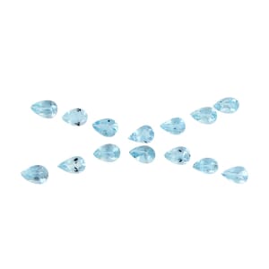 AA Mangoro Aquamarine Set of 14 (Pear 6x4 mm) 5.00 ctw