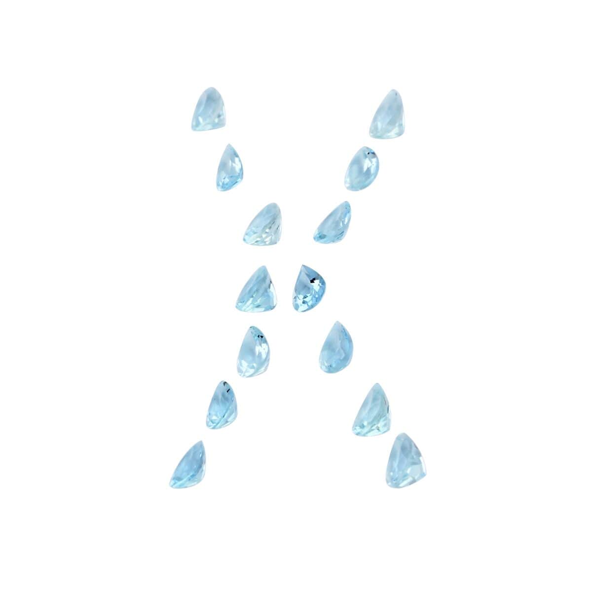 AA Mangoro Aquamarine Set of 14 (Pear 6x4 mm) 5.00 ctw image number 1