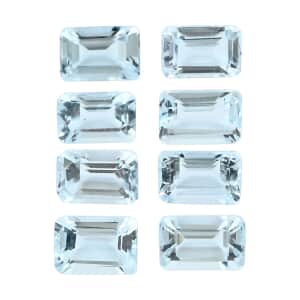 AA Mangoro Aquamarine Set of 8 (Oct 6x4 mm) 5.00 ctw