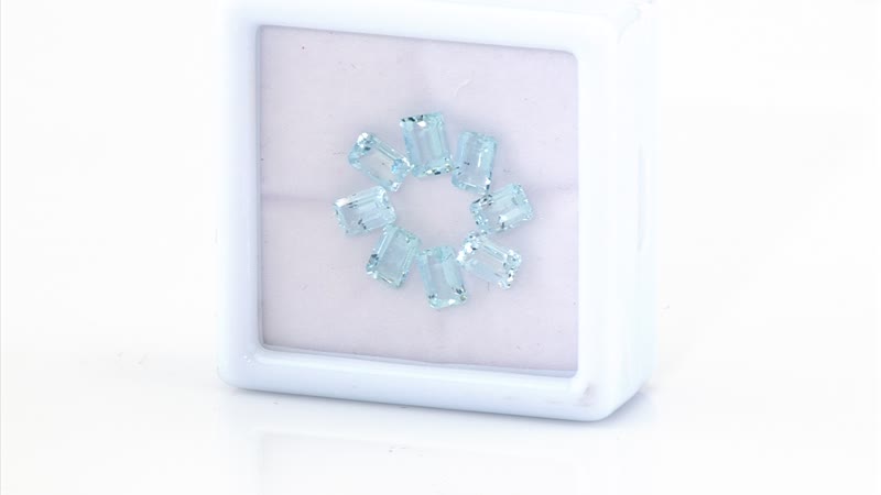 AA Mangoro Aquamarine Set of 8 (Oct 6x4 mm) 5.00 ctw