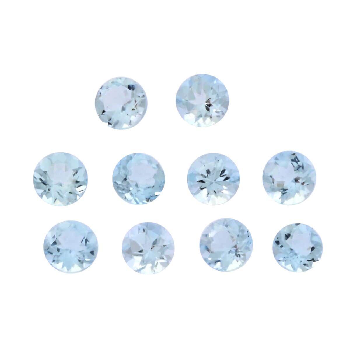 AA Mangoro Aquamarine Set of 10 (Rnd 5 mm) 5.00 ctw image number 0