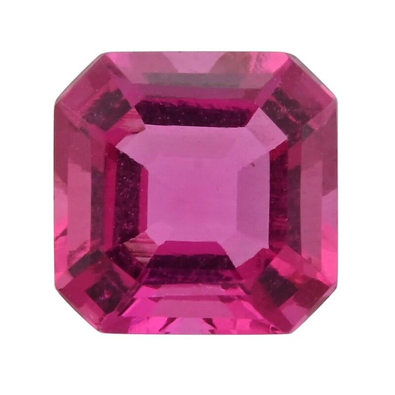 Luxuriant Lab Grown AAAA Asscher Cut Bixbite (Sqr 7x7 mm) 1.40 ctw
