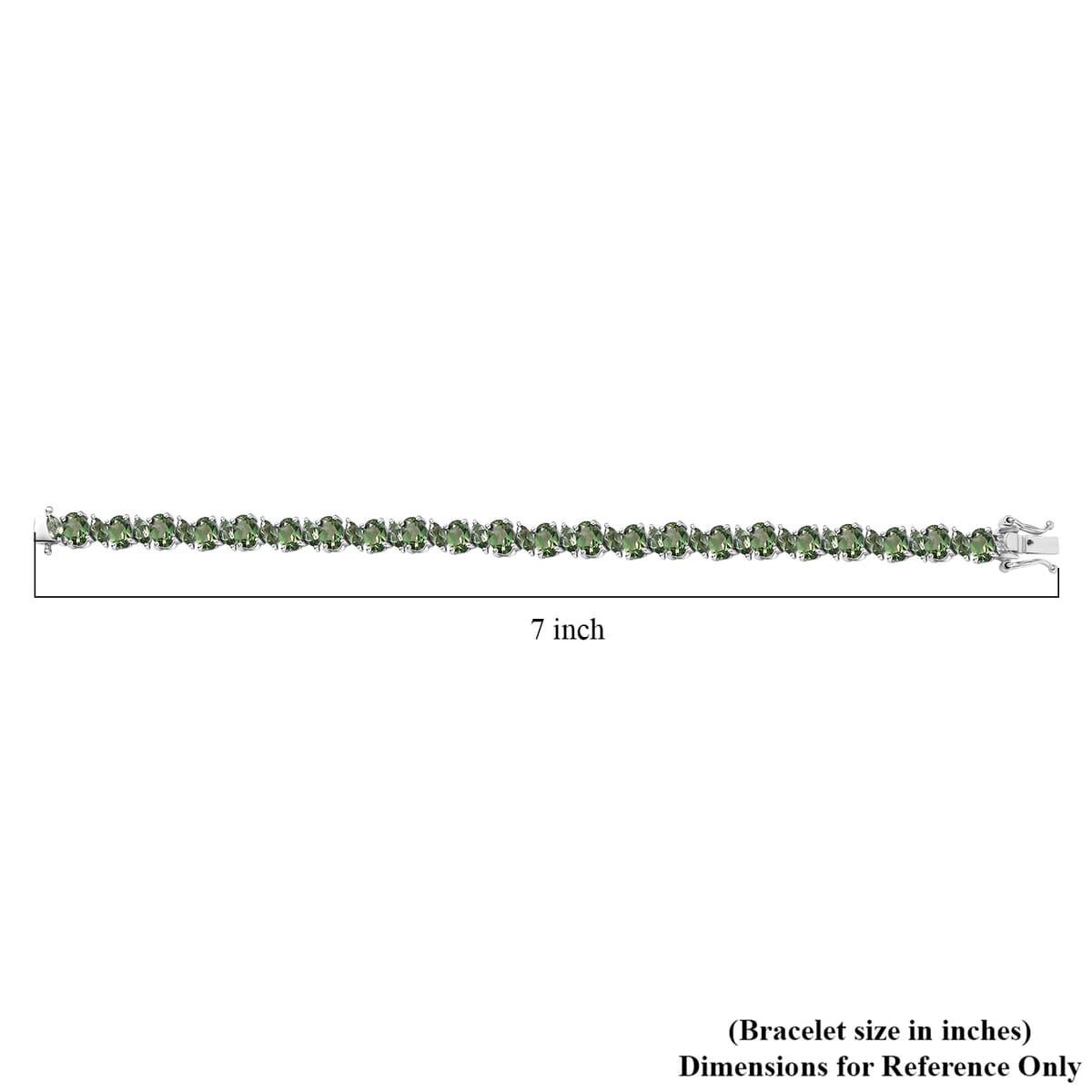 Natural Green Apatite 14.80 ctw Sea Waves Bracelet in Rhodium Over Sterling Silver (6.50 In) image number 4