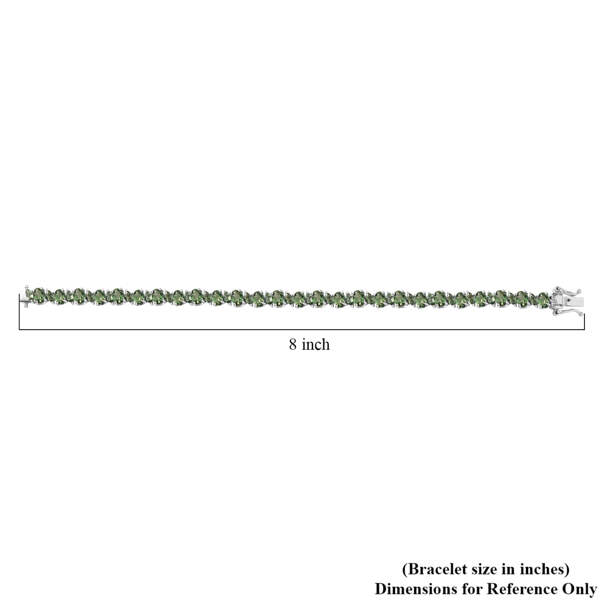 Natural Green Apatite 16.70 ctw Sea Waves Bracelet in Rhodium Over Sterling Silver (8.00 In) image number 3