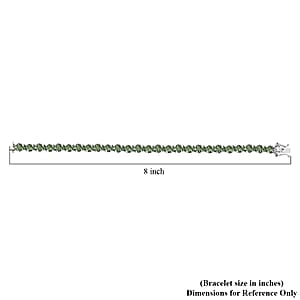 Natural Green Apatite 16.70 ctw Sea Waves Bracelet in Rhodium Over Sterling Silver (8.00 In)