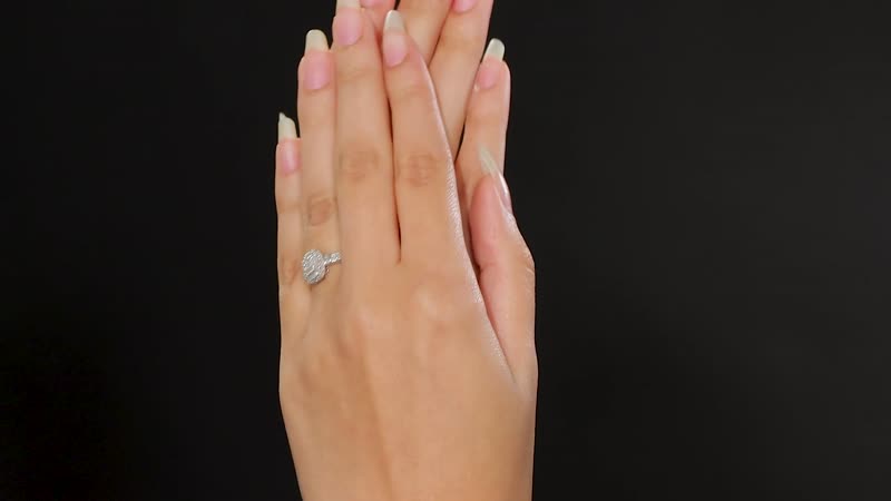 White Diamond Ring in Rhodium Over Sterling Silver (Size 7.0) 0.35 ctw