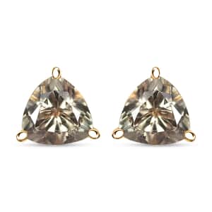 Luxoro AAA Turkizite 2.50 ctw Solitaire Stud Earrings in 14K Yellow Gold