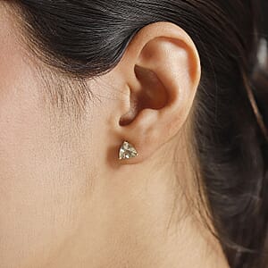 Luxoro AAA Turkizite 2.50 ctw Solitaire Stud Earrings in 14K Yellow Gold