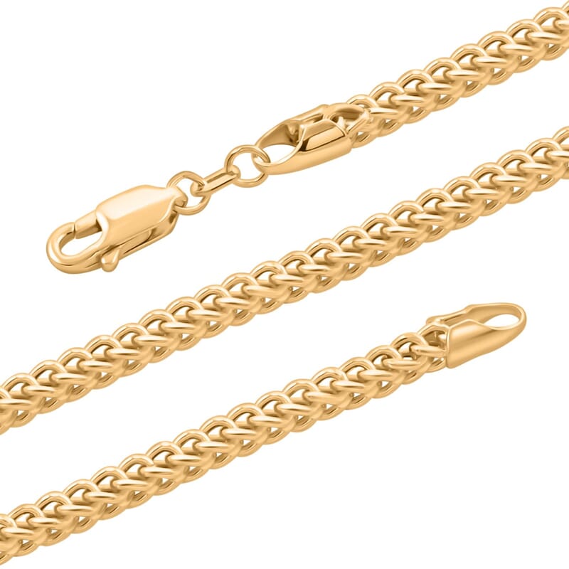 3mm Franco Chain Necklace in 10K Yellow Gold 24 Inches 11.70 Grams