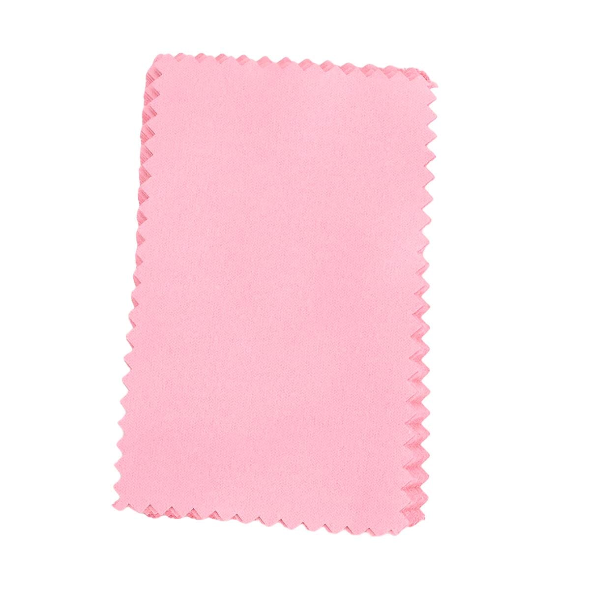 Pink Faux Leather Jewelry Box with Button Closure and 20pcs Anti Tarnish Silver Polishing Clean Cloth image number 7