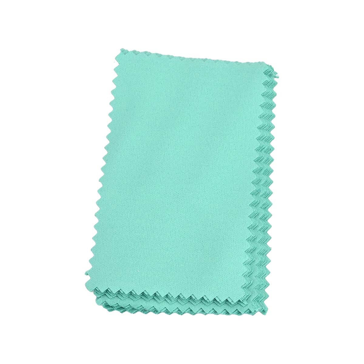 Green Faux Leather Jewelry Box with Button Closure and 20pcs Anti Tarnish Silver Polishing Clean Cloth image number 7