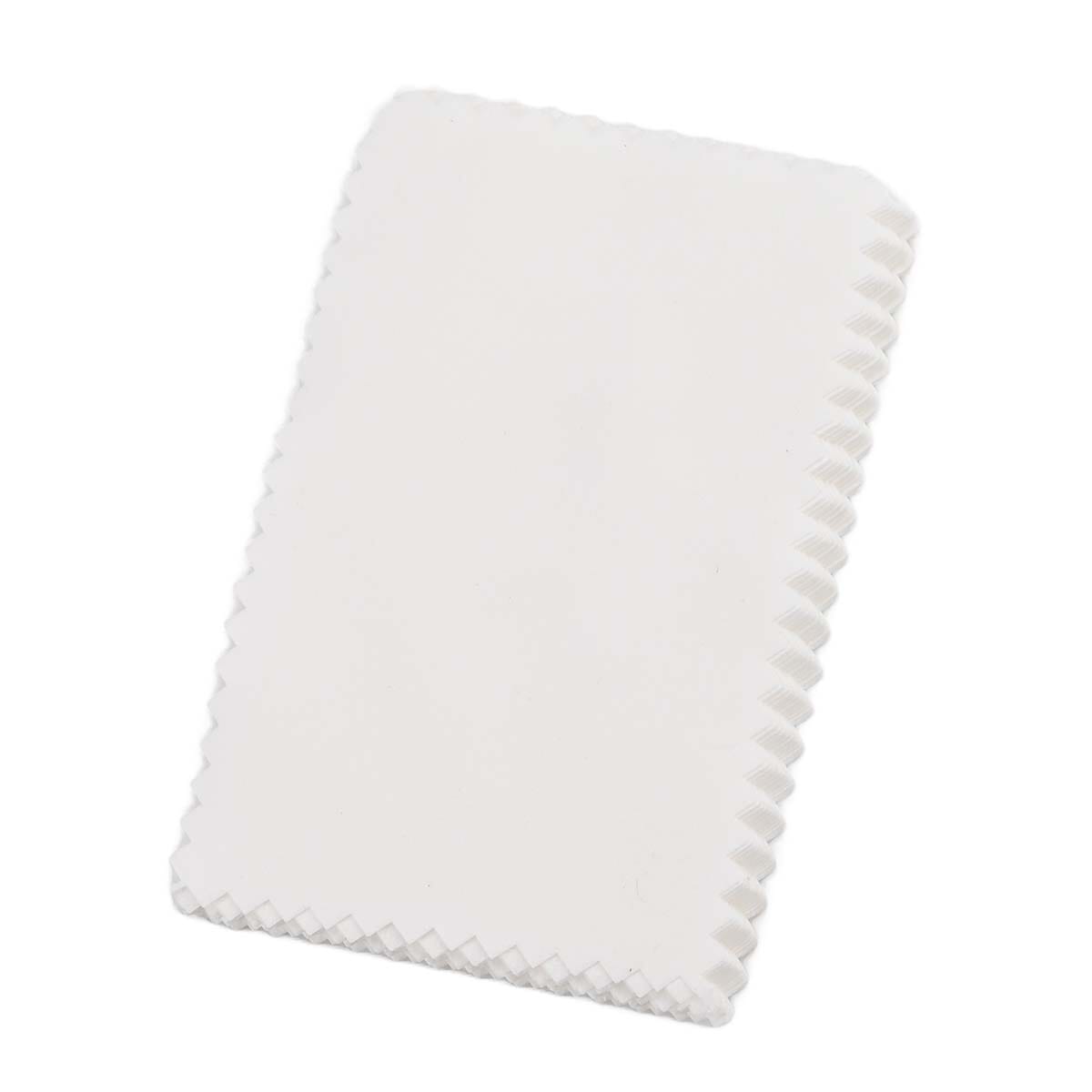 Cream Faux Leather Jewelry Box with Button Closure and 20pcs Anti Tarnish Silver Polishing Clean Cloth image number 7